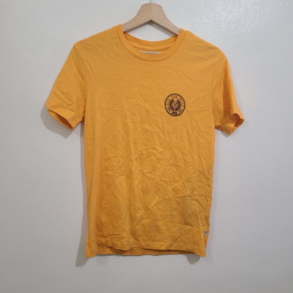 Van's Women's Yellow Graphic Crewneck Short Sleeve T-shirt Size Small